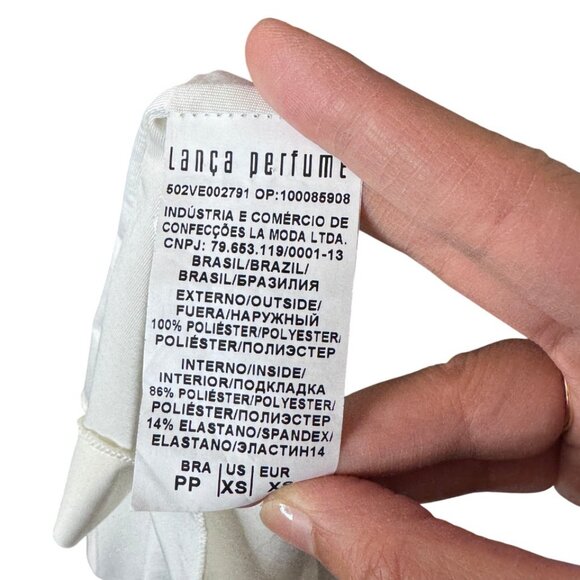 Lanca Perfume Collection green ruffled floral long sleeve mini dress size XS - Picture 8 of 8